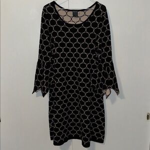 Gabby Skye Knit Sweater Dress w Bell Sleeves Women’s Large L
